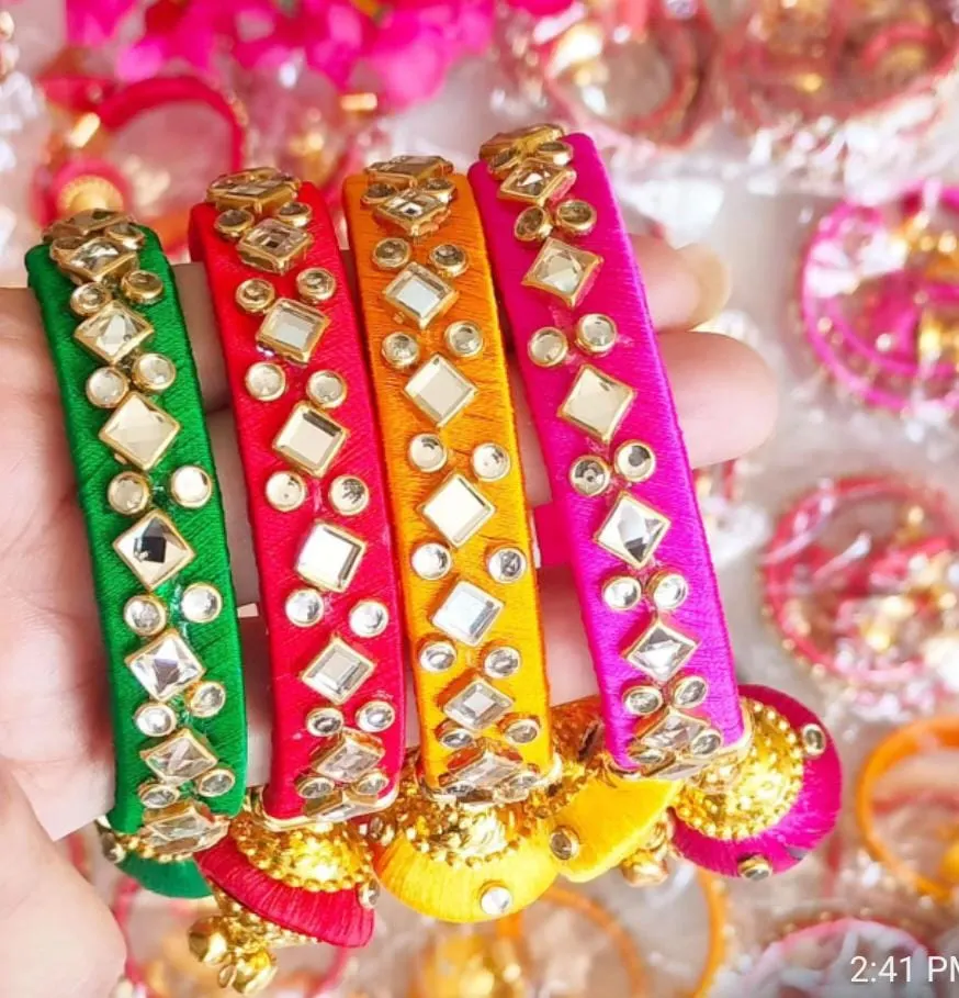 Colourful Kundan Bangles