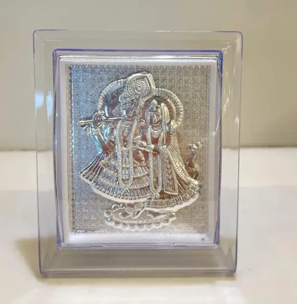 Silver Foil Radha Krishna