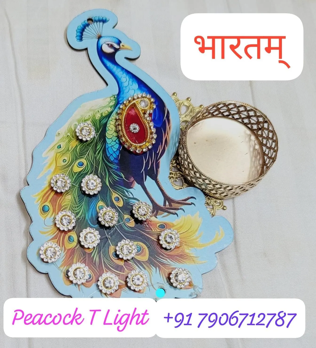 mdf Peacock T Light
