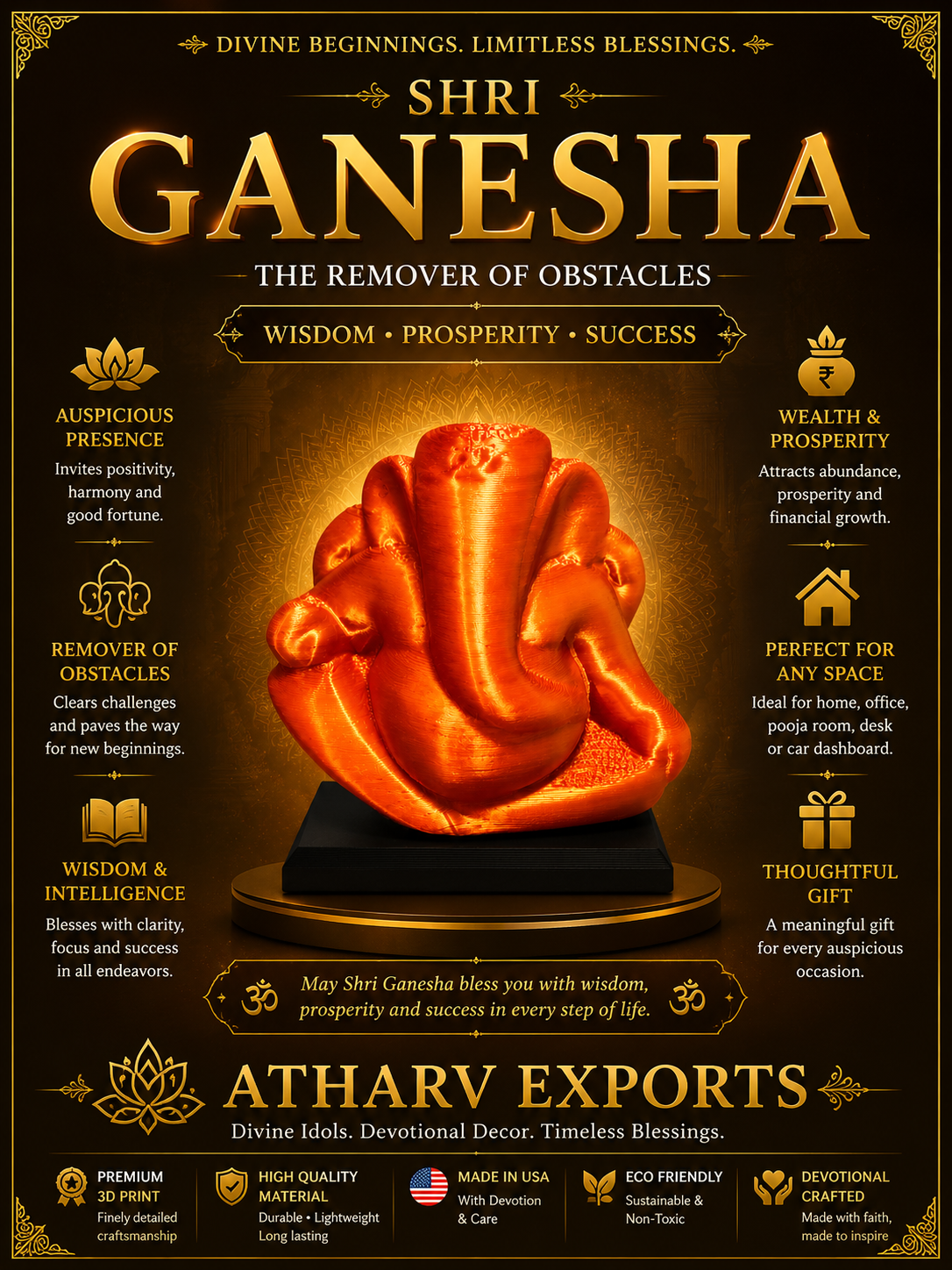 3D Printed Ganesha — Classic