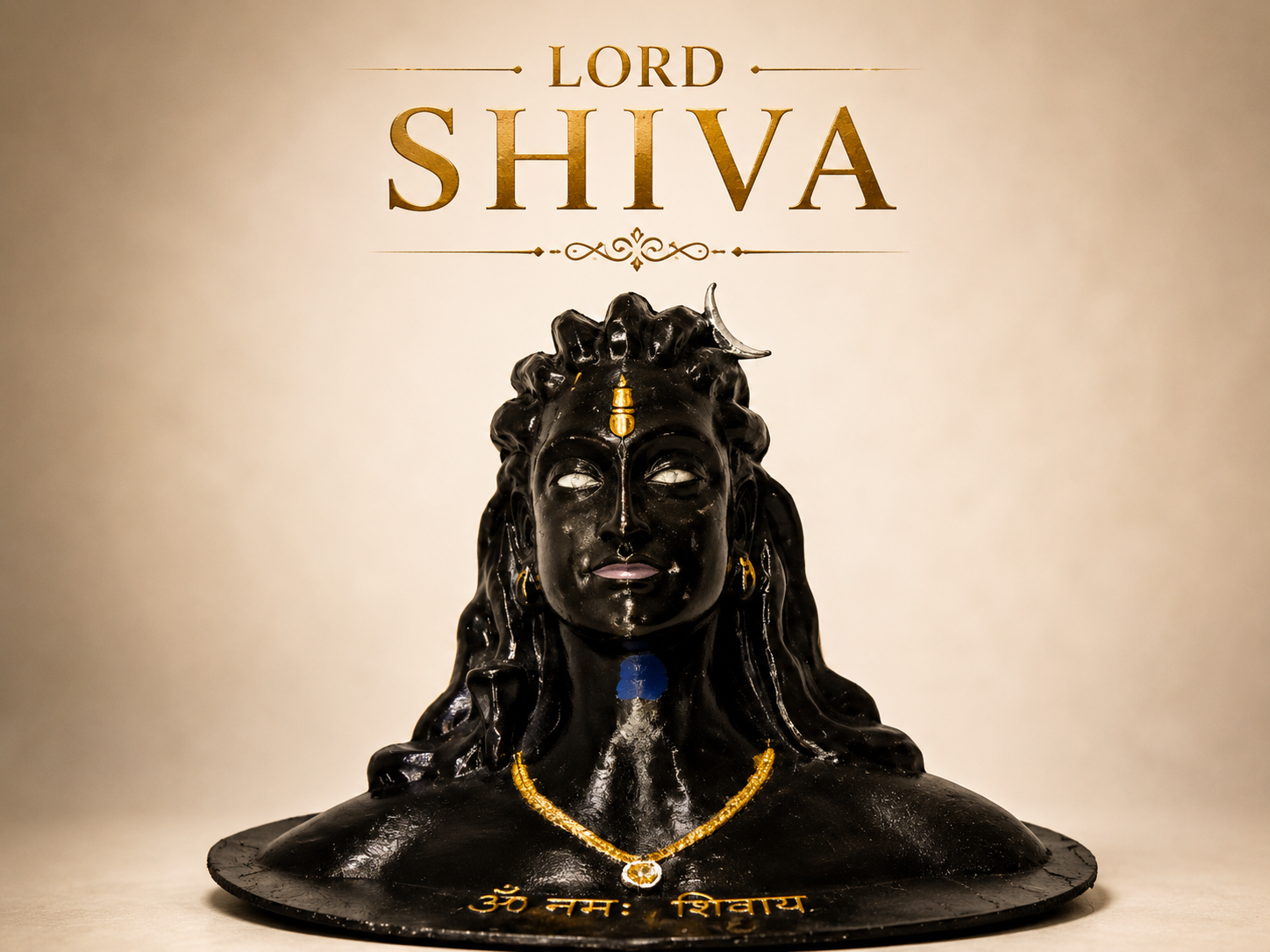 3D Printed Adiyogi Lord Shiva — Black