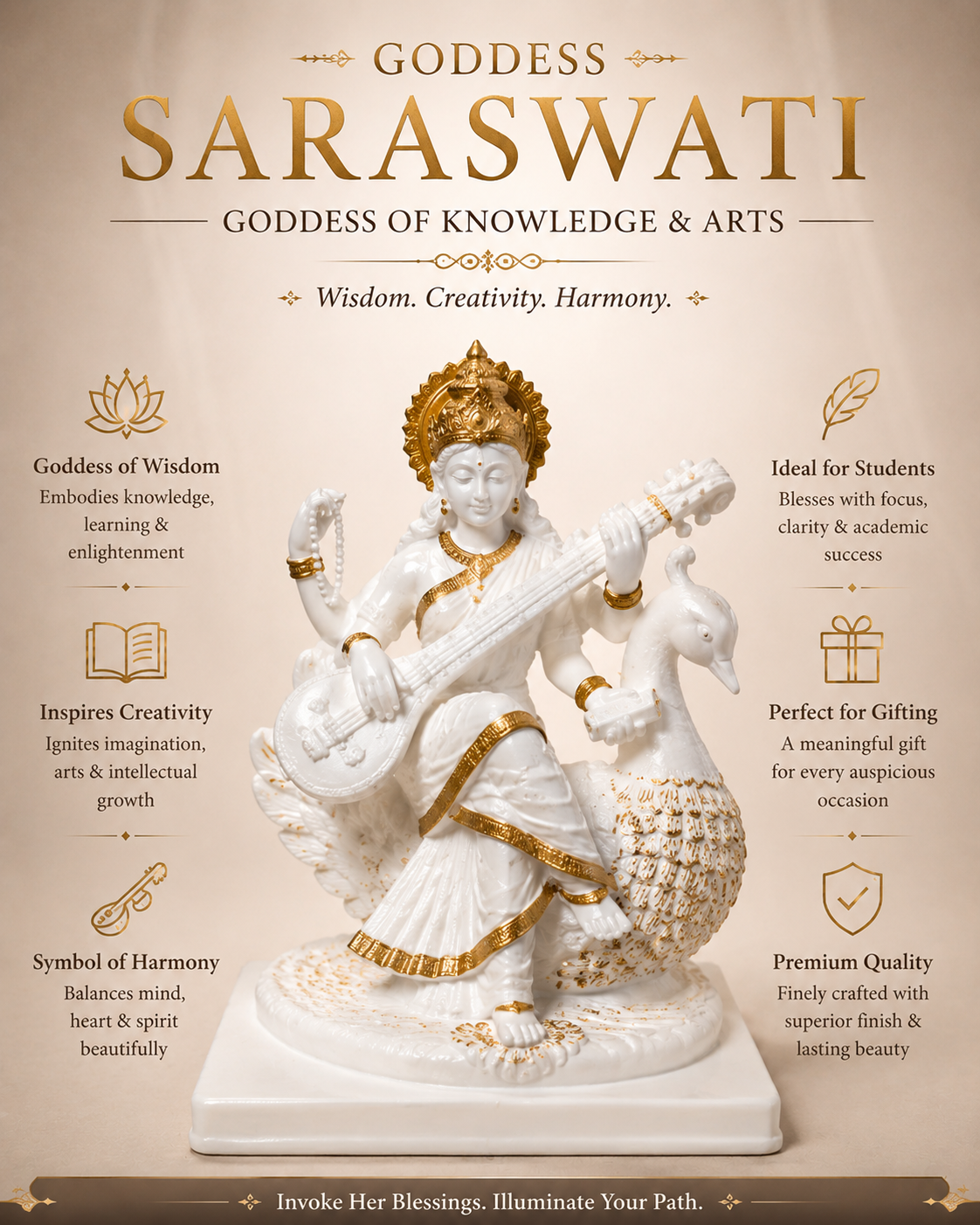 3D Printed Mata Saraswati